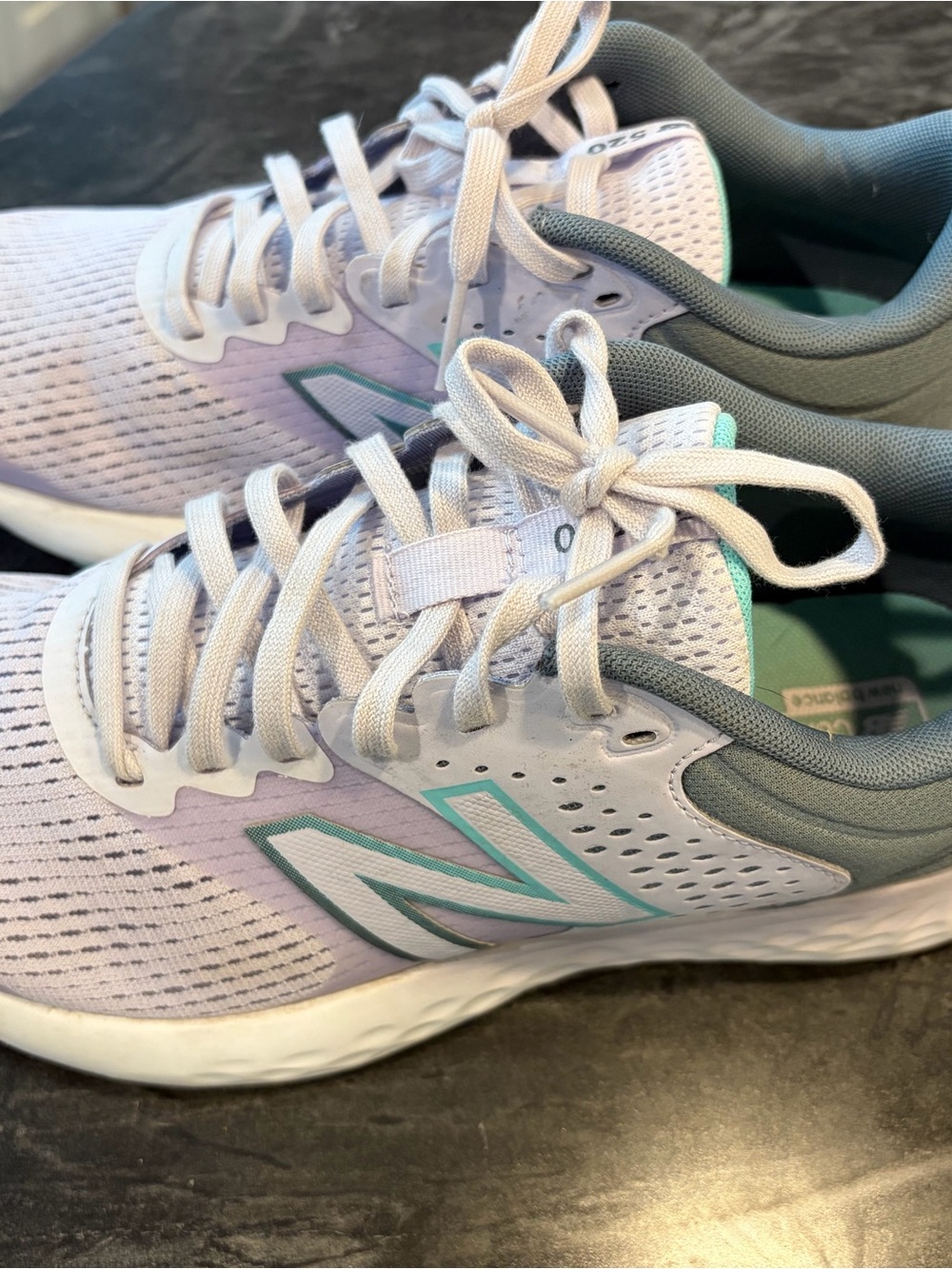 New Balance Women’s White and Mint Athletic Sneakers